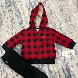 Ralph lauren zip up and matching sweatpants